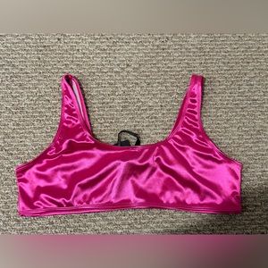 Boohoo Bright Pink Plus Size Bikni Top